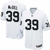 Nike Men & Women & Youth Raiders #39 McGill White Team Color Game Jersey,baseball caps,new era cap wholesale,wholesale hats